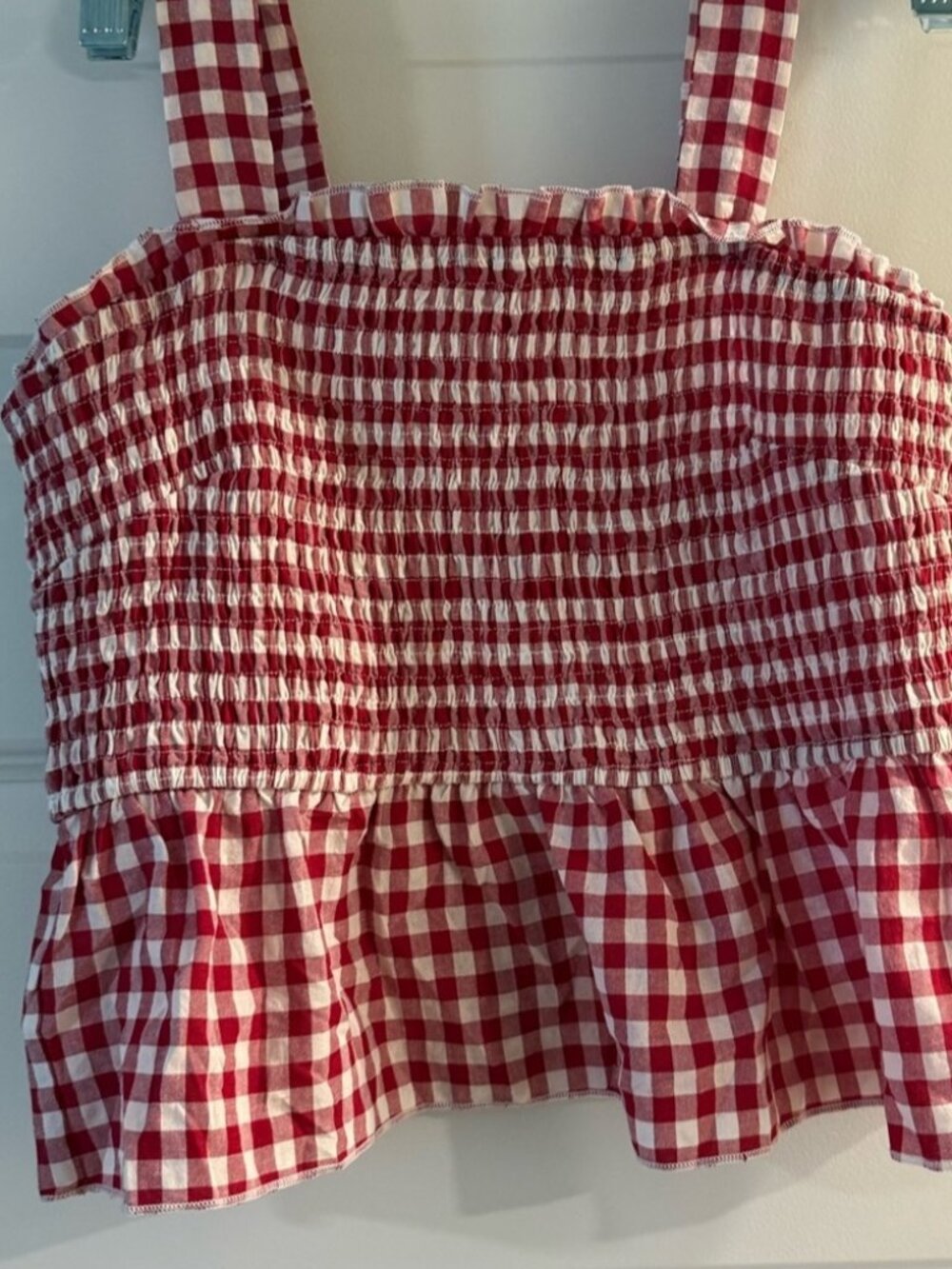 Red Gingham Top